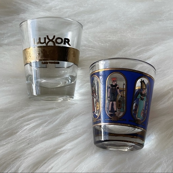 Luxor Libbey Glass Las Vegas Shot Glass Set Of 2 - Picture 1 of 8